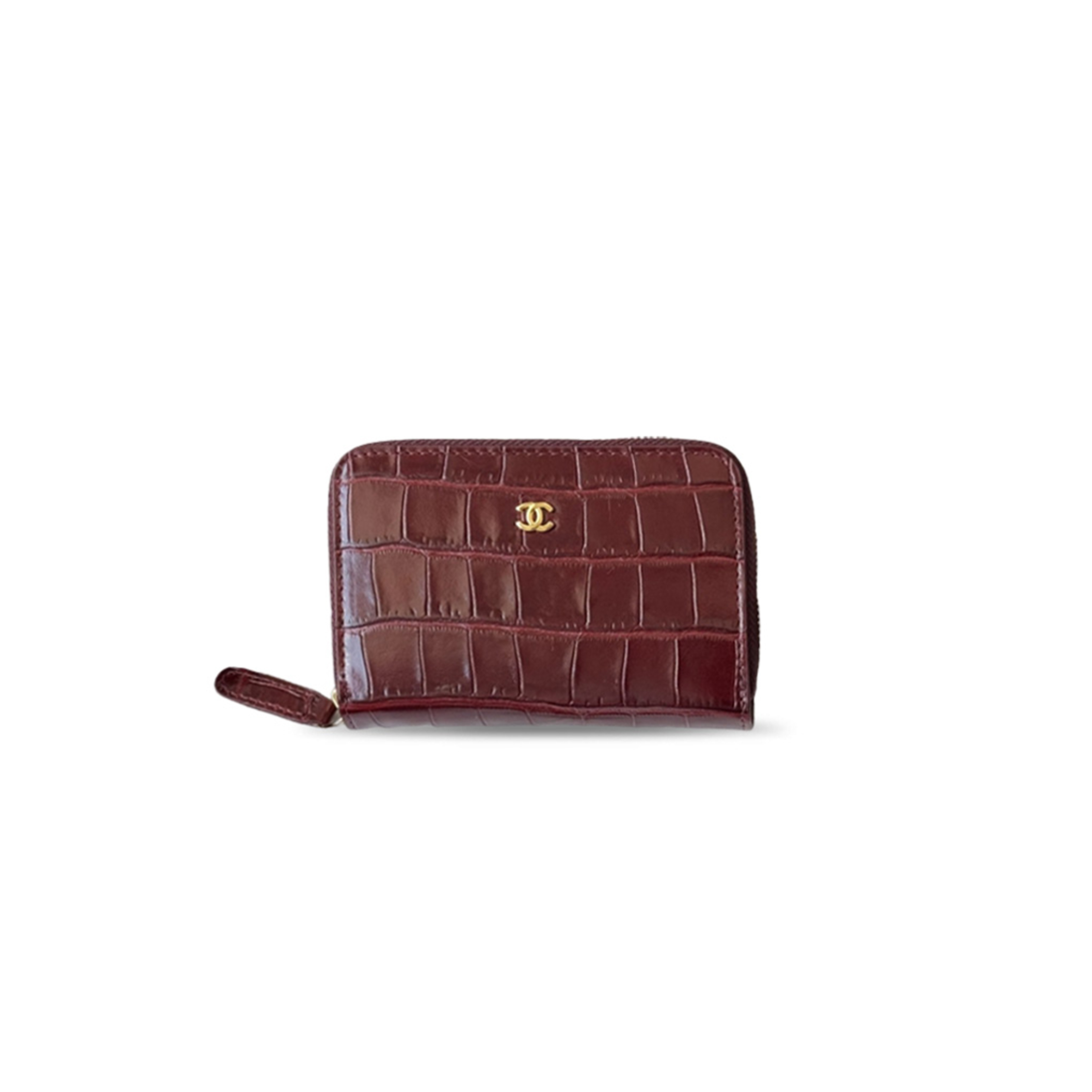 CHANEL CALFSKIN CROCODILE EMBOSSED CROCOCO ZIP COIN PURSE AP5189 (11*8.5*4.5cm)